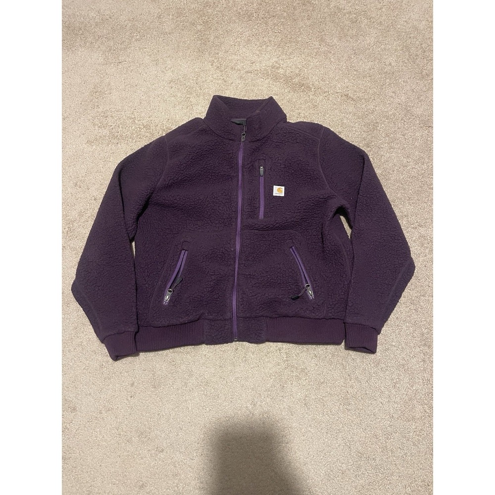 Carhartt Sherpa Fleece Denali Style Jacket Full Zip Purple Size Large Women